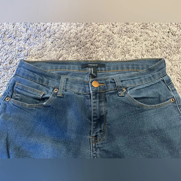 Forever 21 Dark Wash Skinny Jeans Classic Stretch Denim Size 26 - Picture 3 of 8